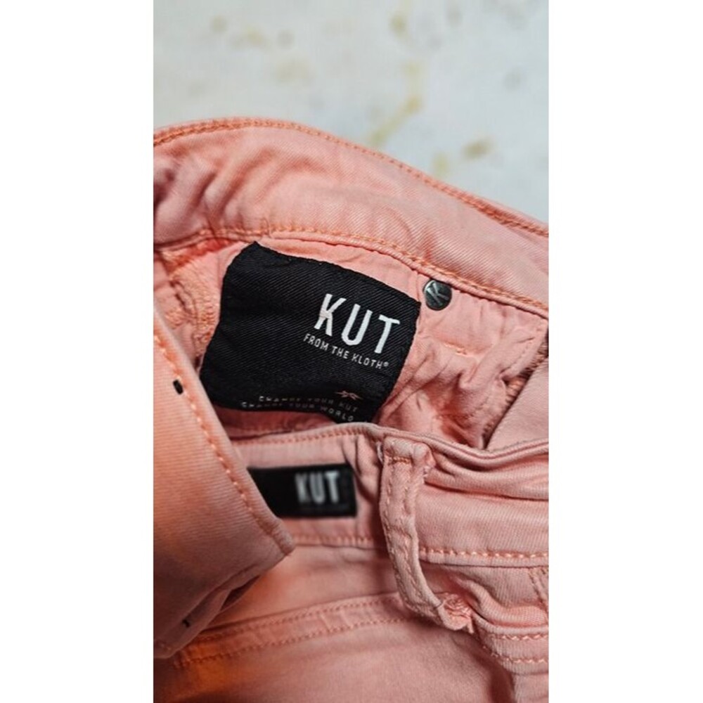 KUT From The Kloth Women’s Size 0 Pink Raw Hem Skinny Jeans EUC Back to School - Picture 4 of 6